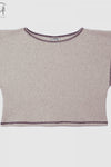 BASERANGE cotton and linen ribbed top FLGTO-RIB-SP24 undyed